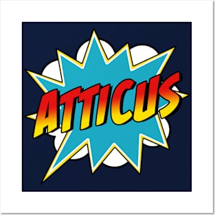 Boys Atticus Name Superhero Comic Book Posters and Art